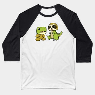 Dinosaur Sloth Baseball T-Shirt